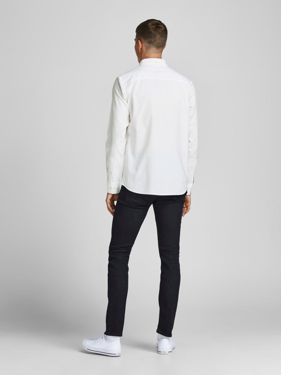 Camisa algodón orgánico blanca con bolsillo-JPRBLUBROOK